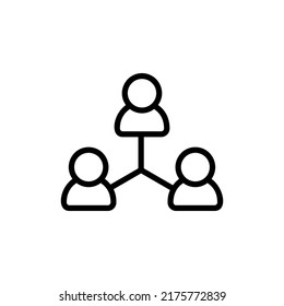 Icono de grupo de la comunidad vectorial en estilo monolítico plano. Símbolo de logotipo personas asociación de equipo para diseño de sitio web, logotipo, aplicación. Reunión de conexión de liderazgo.