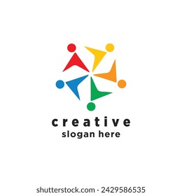 Vector community logo collection with creative concept premium vector