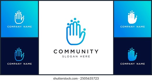 Vector of community logo dan icon design template, can be used in various media easily, editable