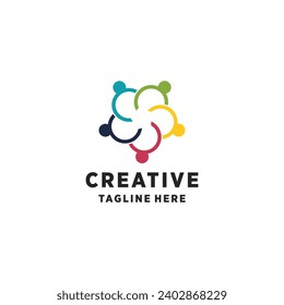 Vector community logo design with modern creative style