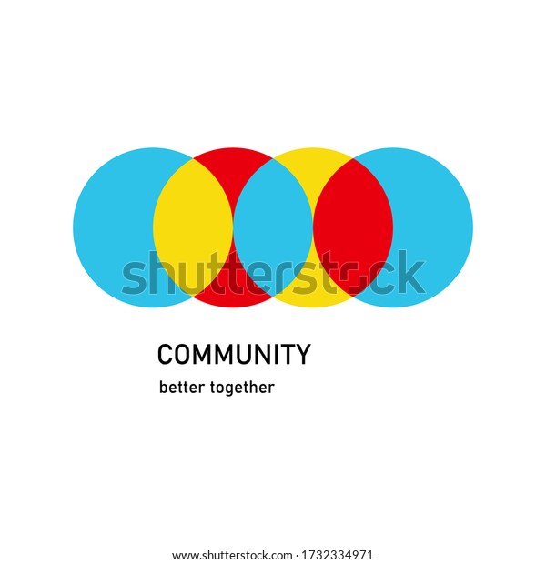 Vector Community Logo Simple Shapes Geometry Stock Vector (Royalty Free ...