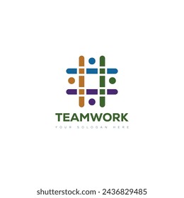Diseño de logotipo de equipo de la comunidad vectorial.