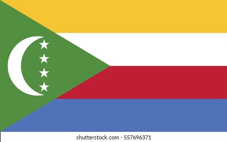 Vector Comoros flag, Comoros flag illustration, Comoros flag picture, Comoros flag image