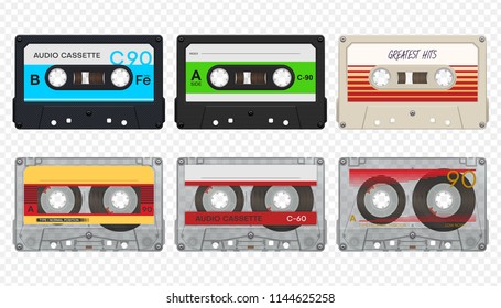 Vector compact audio cassettes collection #1