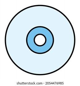 Vektor Compact Disc - ausgefülltes Outline-Icon-Design
