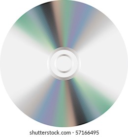 Vector compact disc icon isolated on white