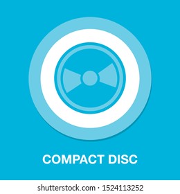 vector compact disc - music icon, dvd or cd storage