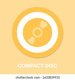 vector compact disc - music icon, dvd or cd storage