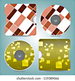 Vector Compact disk samples with different abstract backgrounds