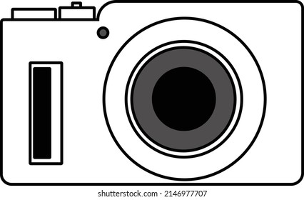 Vector of a compact photo camera for different designs, advertising, backgrounds, textures, etc.