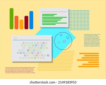 Fondo abstracto de la empresa vectora con formas y puntos y lugar para el texto