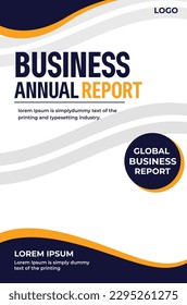 Vector company business corporate annual report brochure template design layout in A4 Size