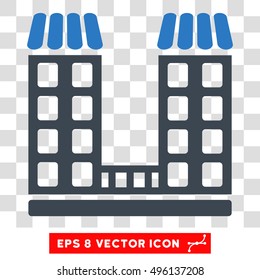 Vector Company EPS vector pictograph. Illustration style is flat iconic bicolor smooth blue symbol on a transparent background.