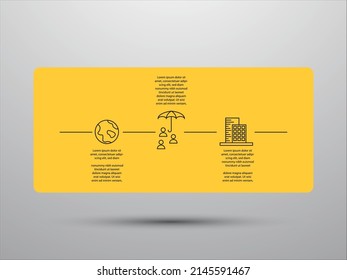 Vector Company infographic business line graphic. Structure commercial steps.