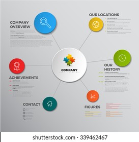 Vector Company infographic overview design template with icons