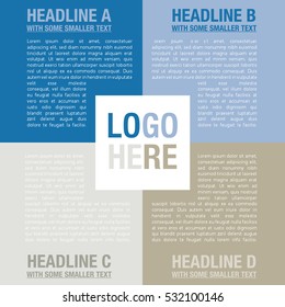 Vector company infographic template with logo and nice typography