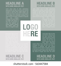 Vector company infographic template with logo and nice typography