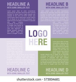 Vector company infographic template with logo and nice typography