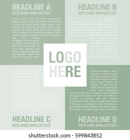 Vector company infographic template with logo and nice typography