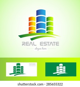 Vector company logo element template real estate tower