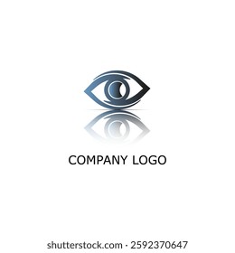 Vector company logo in the form of an eye with reflection