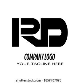 Vector company logo in the form of RD letter