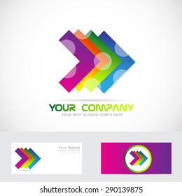 Vector company logo icon element template arrow colors