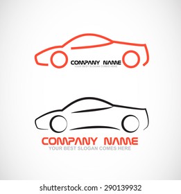 Vector company logo icon element template racing car concept fast