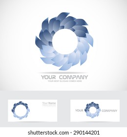 Vector company logo icon element template blue logo circle business