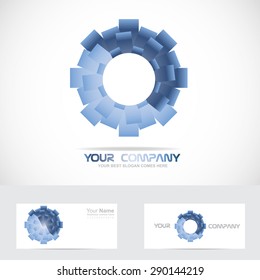 Vector company logo icon element template blue abstract business games 