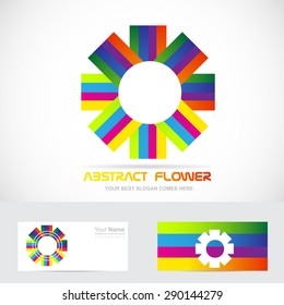 Vector company logo icon element template flower abstract