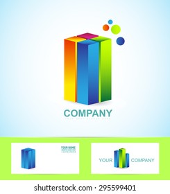 Vector company logo icon element template colors buildings corporate business investment real estate
