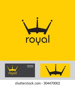 Vector company logo icon element template royal royalty crown king abstract 