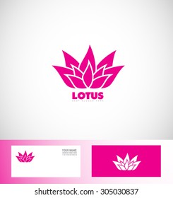 Vector company logo icon element template lotus flower meditation yoga symbol relaxation  