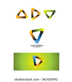 Vector company logo icon element template corporate business triangle 