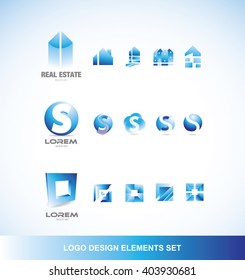 Vector company logo icon element template real estate sphere alphabet letter square
