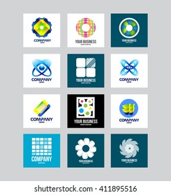 Vector company logo icon element template business corporate set