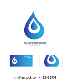 Vector company logo icon element template waterdrop logo