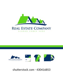 Vector company logo icon element template real estate house roof 
