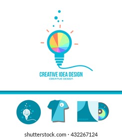Vector company logo icon element template light bulb creativity idea bright concept creative