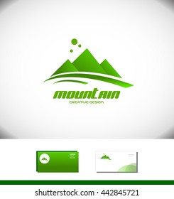 Vector company logo icon element template moutain peak top tourism tourist agency top