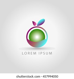 Vector company logo icon element template circle apple