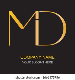 Vector Company Logo MD Modern Simpel