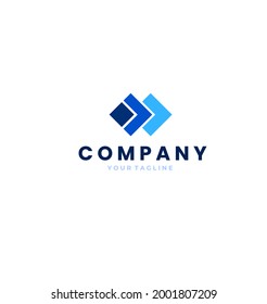 vector company logo shaped abstract square truncated, suitable for company logos, start up logos, finance logos