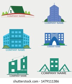 Vector Company logos. Vector property building logos.
