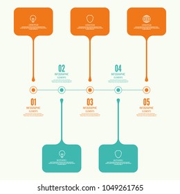 Vector  Comparative chart with banner for presentation, informative forms. Infographic option. Timeline  Info chart Process step by step illustration. 