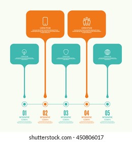 Vector  Comparative chart with banner for presentation, informative forms. Infographic option. Timeline  Info chart Process step by step illustration. 