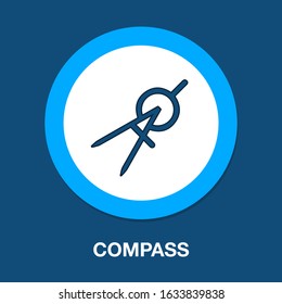 vector Compass divider geometry illustration isolated - drawing tool