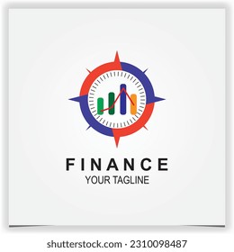 Vector compass finance logo premium elegant template vector eps 10