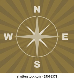 Vector compass. Graphic elements.